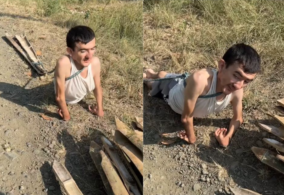 Liam, 20, Crawls Across the Fields Just to Help His Mum